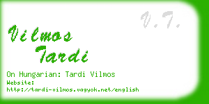 vilmos tardi business card